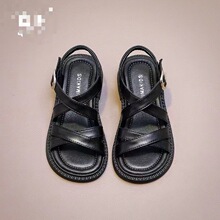 代发女童鞋子儿童真皮公主2024新款夏款女孩夏季软底露趾休闲凉鞋