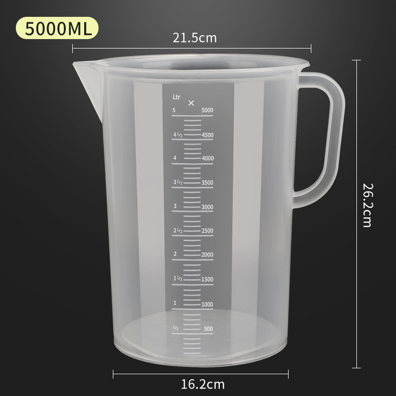 측정 컵 이어 핸들 식품 등급 PP 재료 5000ml