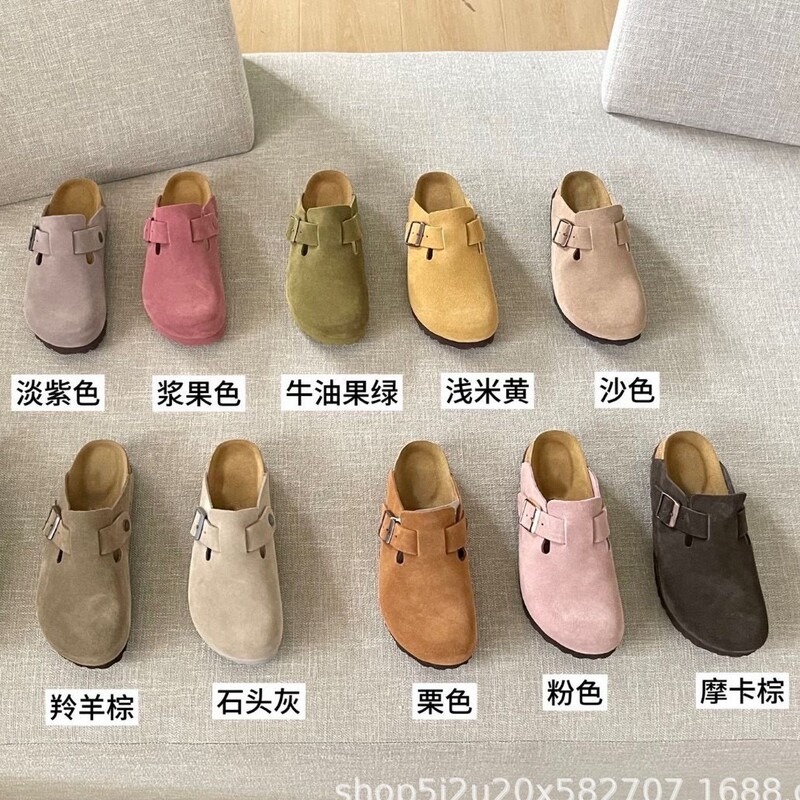 Henan Sangpo Village Birkenstock-Style Thick-Soled Women's Clogs, Closed-Toe Half-Slippers, Cork Slippers, Fashionable and Versatile, Export Dropshipping Henan Sangpo Village Birkenstock-Style Thick-Soled Women's Clogs, Closed-Toe Half-Slippers, Cork Slippers, Fashionable and Versatile, Export Dropshipping
