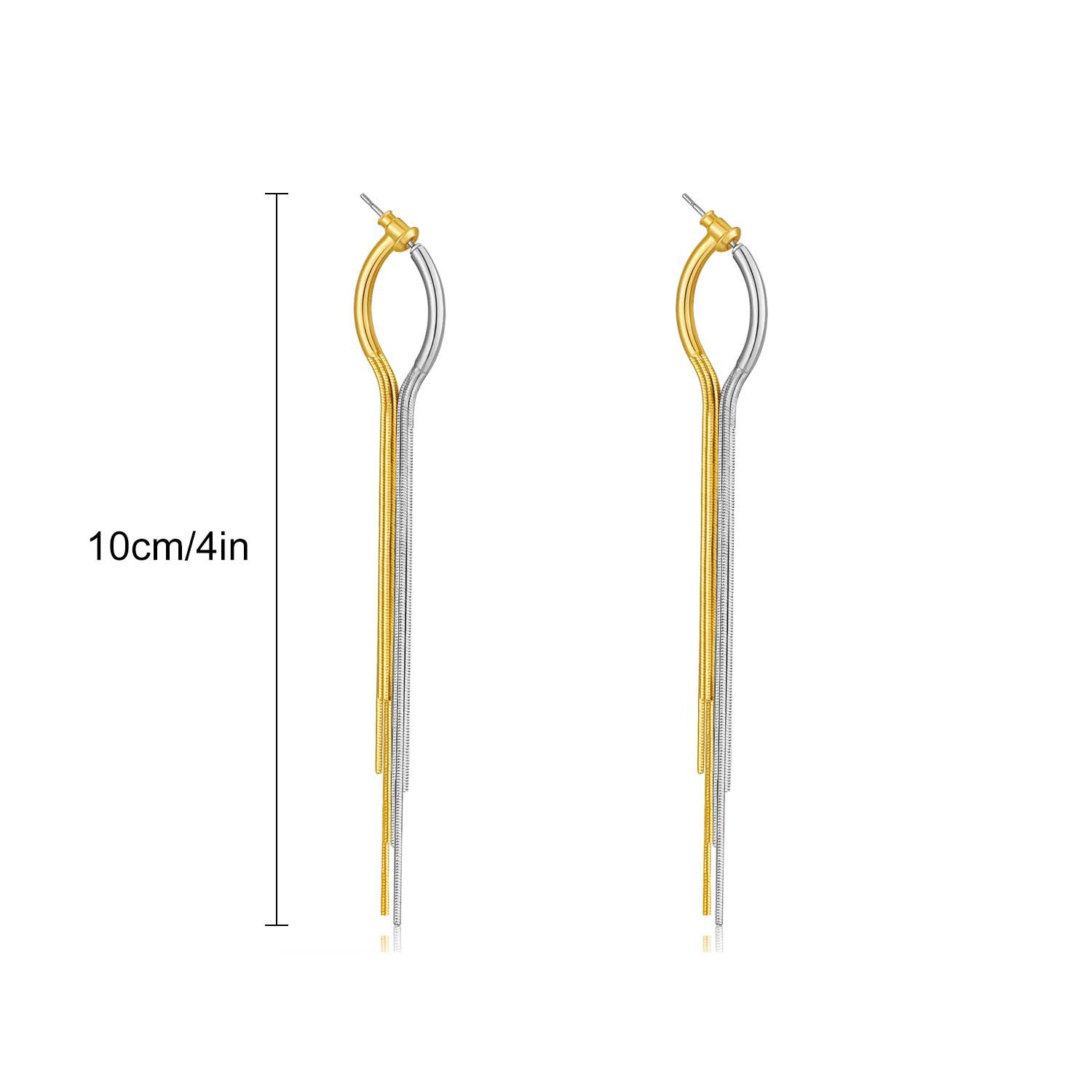 european-and-american-cross-border-long-tassel-earrings-fashion-niche-design-sense-two-color-high-end-sense-womens-atmospheric-popular-ear-jewelry