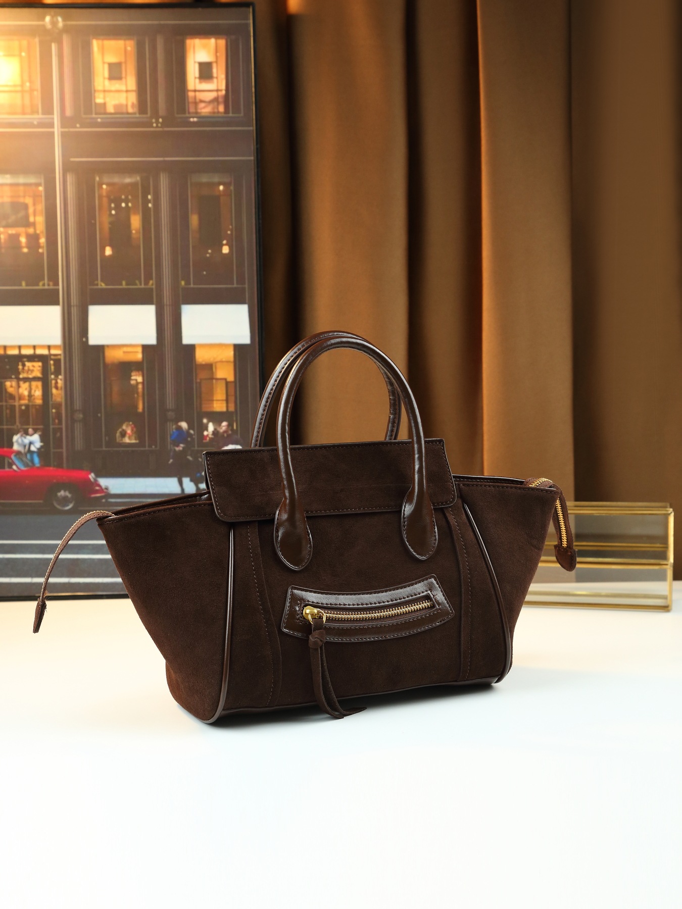Women's Smiley Face Handbag Large Capacity Pu Leather Shoulder Bag_voghion.com