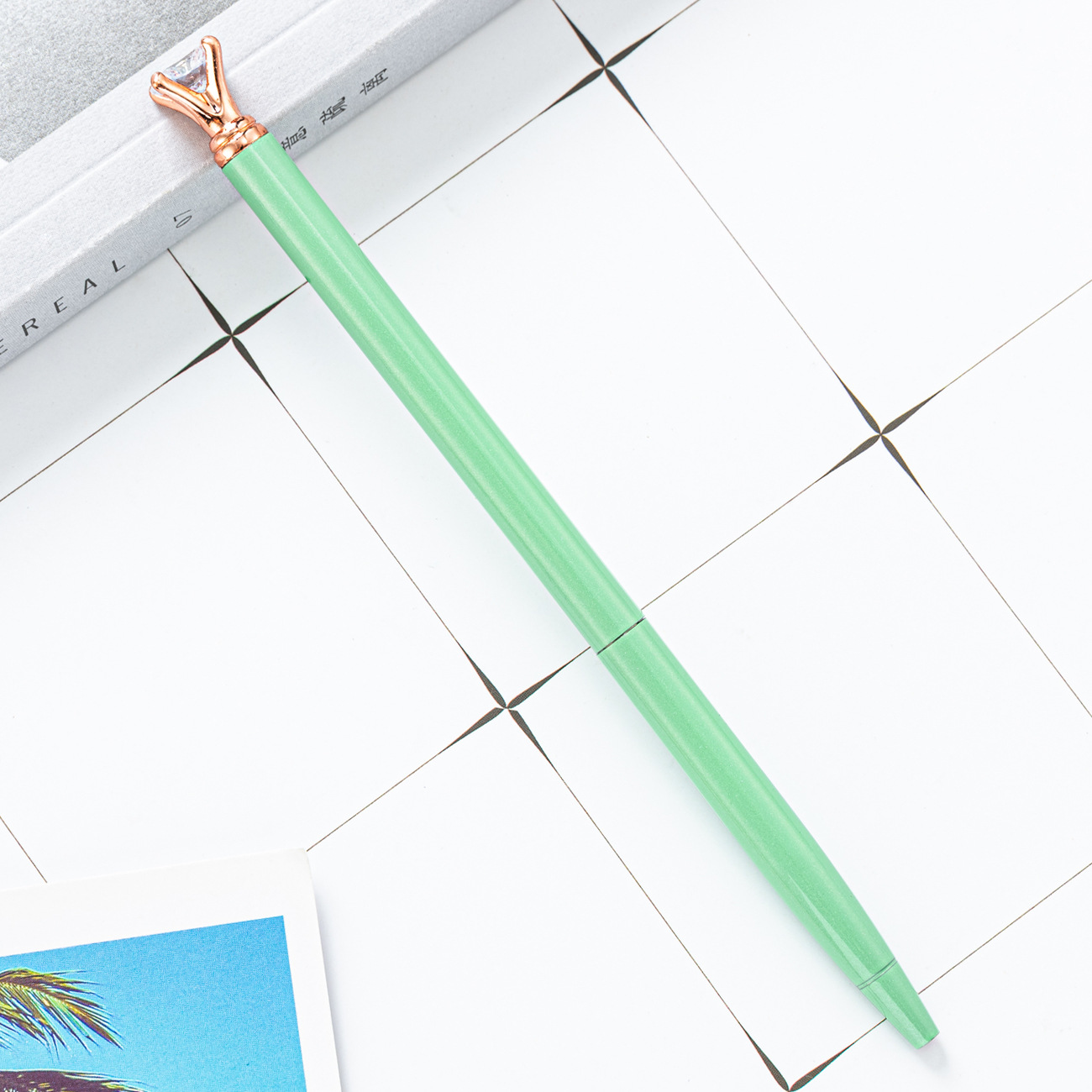 Gradiente creativo color pequeño diamante bolígrafo venta al por mayor Oficina papelería regalo publicidad pluma Impresión logotipo diamante pluma