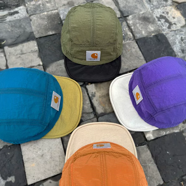 Satin quick-dry fabric baseball cap, lightweight, breathable, foldable, with contrasting color brim, suitable for camping, outdoor activities, and cycling, makes the face look smaller and cool
