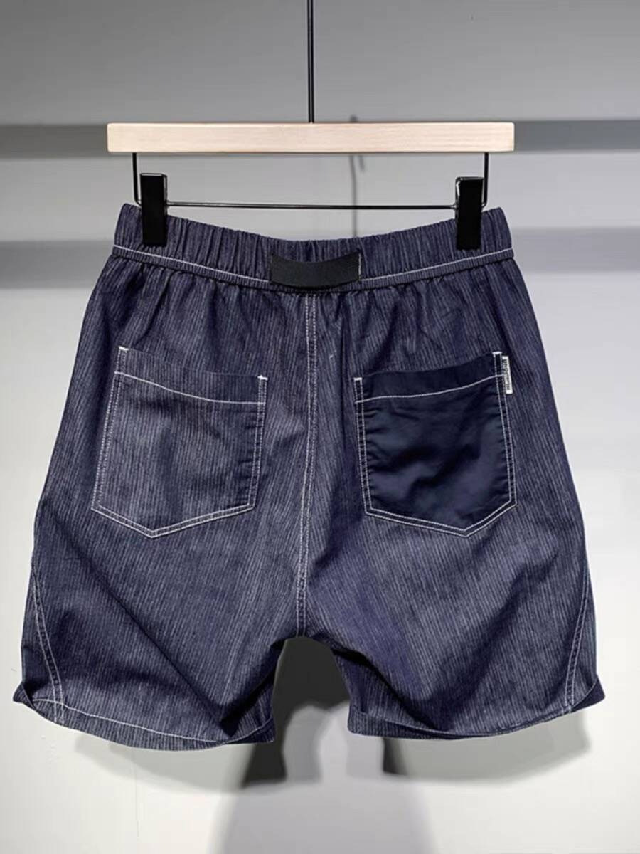 Herren Denimshorts Mit Color-blocking Für Sommerliche Outfits_voghion.com