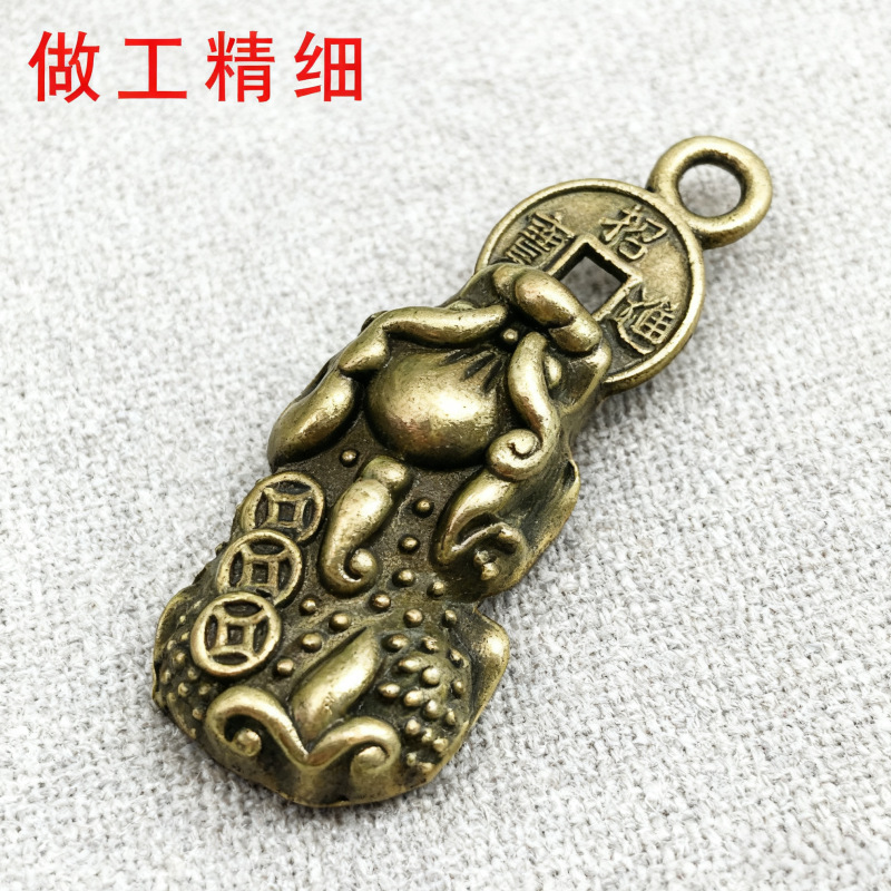黄铜葫芦招财乌龟好运葫芦日进斗金有福算盘百福缸钥匙扣配件批发|undefined