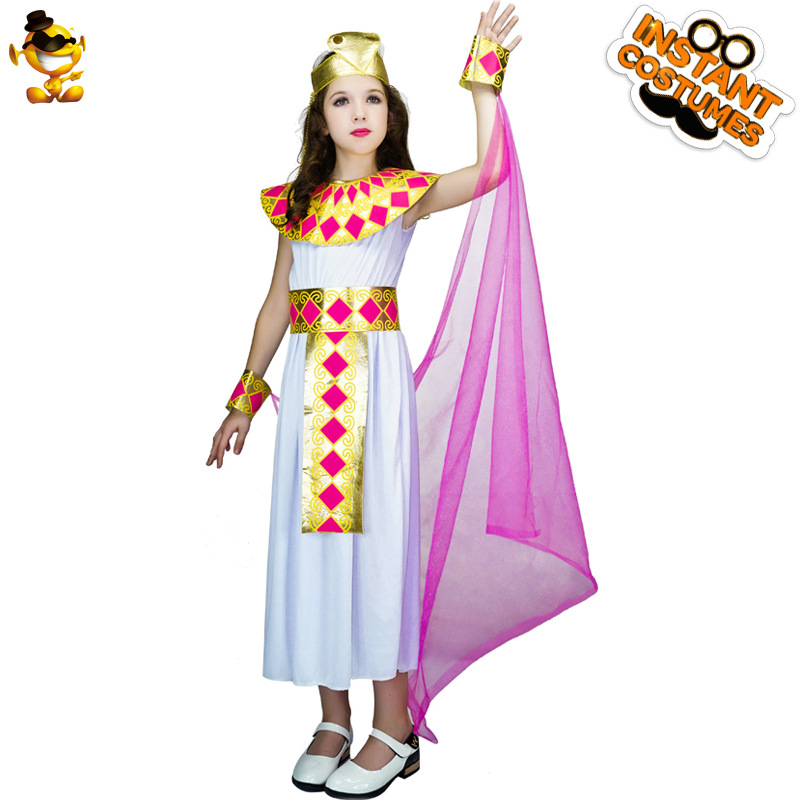 Halloween niños Cleopatra Cosplay traje de fiesta juego de rol ropa de rendimiento de Halloween princesa image 7