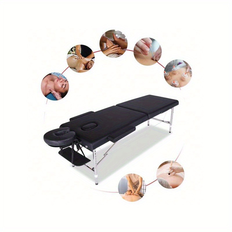 Portable Adjustable Massage Table Foldable 2 Section Spa Transfronterizo