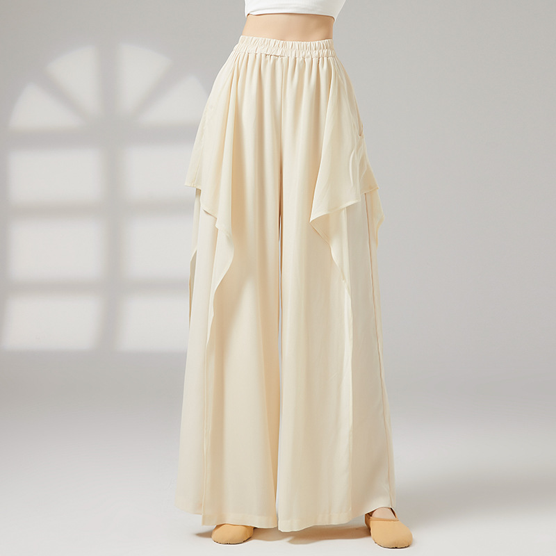 New Modern Dance Practice Pants Straight Loose Classical Dance Pants Women's Figure Wide-Leg Slimming Elegant