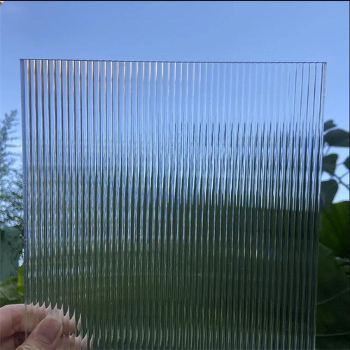 358MM thick transparent long rainbow coarse striped acrylic board cabinet door screen Feng Shui wave stone pattern organic glass with