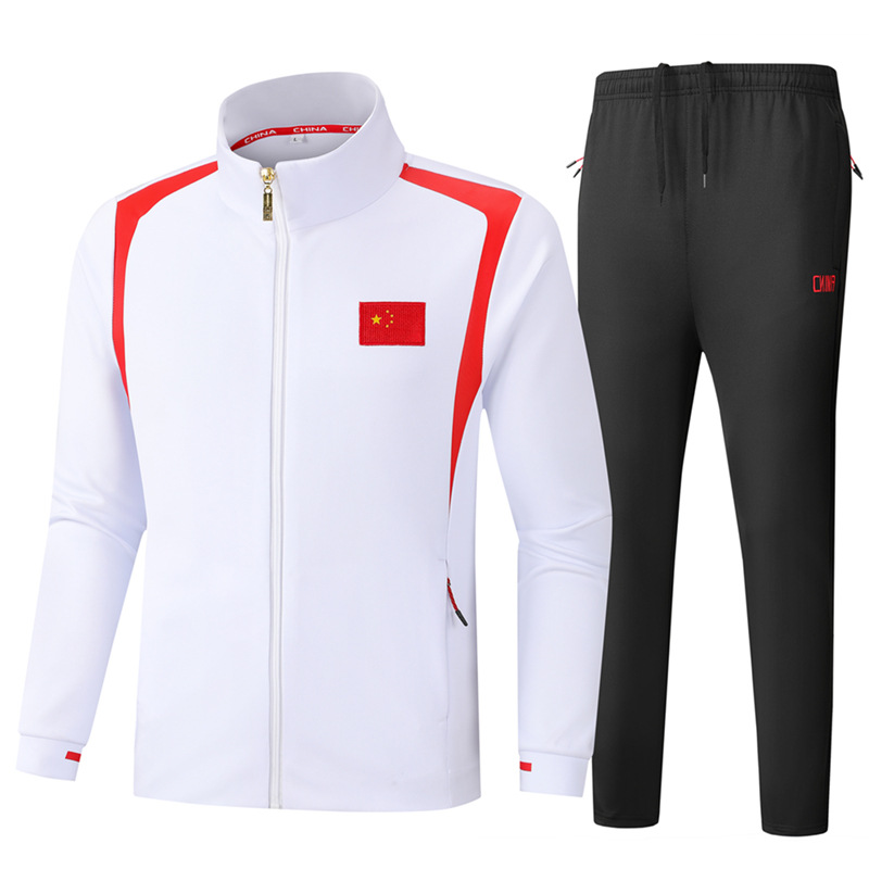 Chinese Team Sportswear Spring & Fall Men's and Women's Sports Students Running Team Uniforms Dry Martial Arts Student Group Training National Uniform Suit