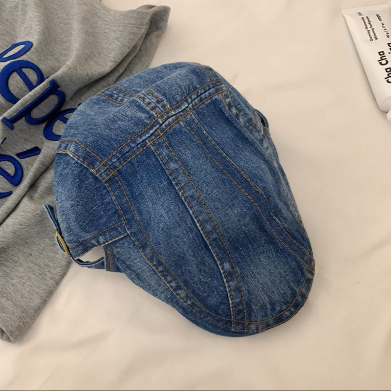 ポストモダンアーティストの黒い前進帽、画家のベレー帽、クールな女性のダンスハット、ひさし帽、レトロなトレンド|undefined