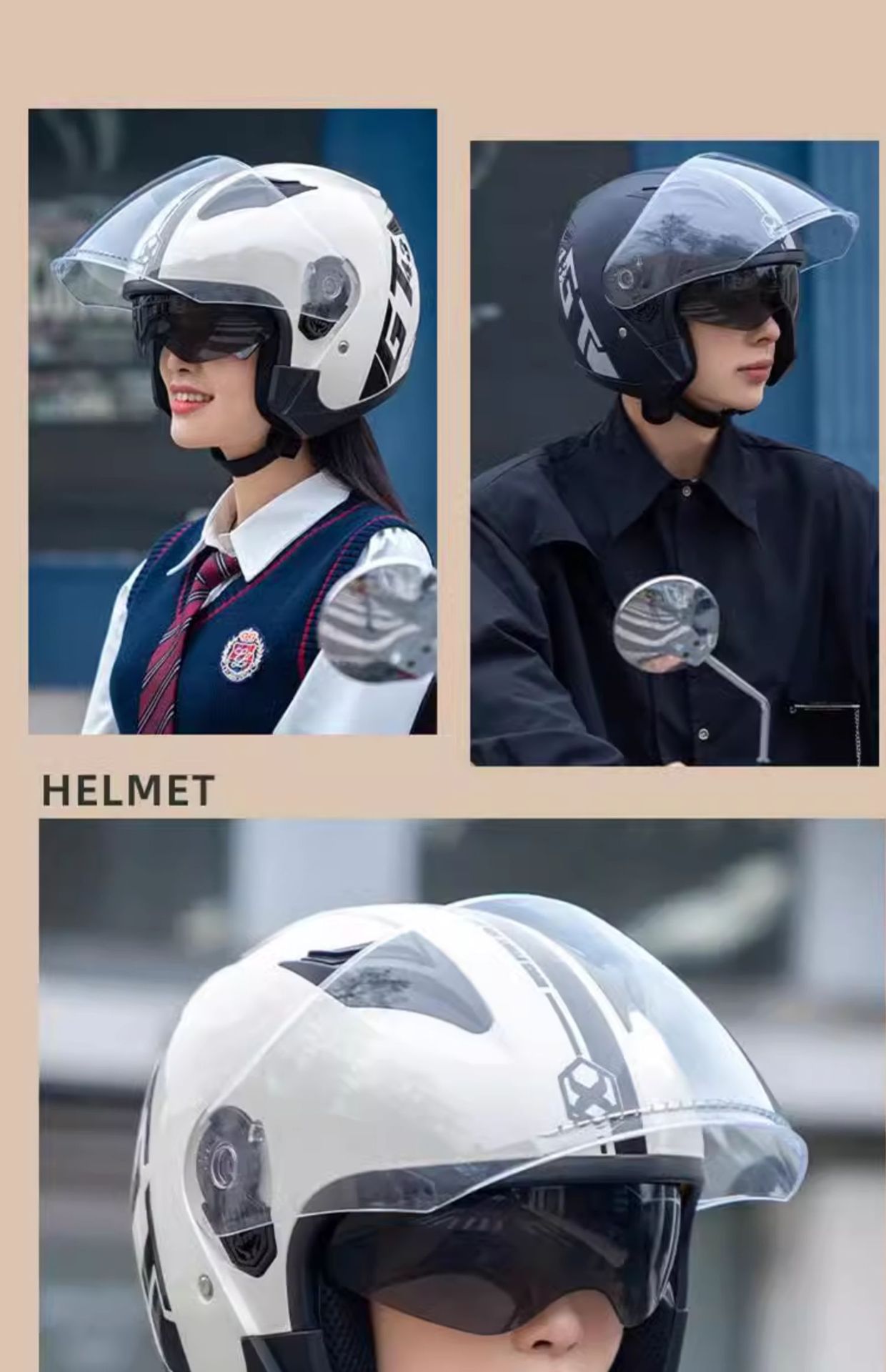 Helmet for Women, Electric Scooter, Universal, 3C Certified