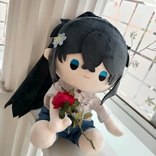 原创白六属性我在惊悚游戏里封神40cm坐姿棉花娃娃毛绒玩偶公仔热