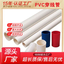 加工定制PVC穿线管厂家生产家装白色电线管 绝缘阻燃电工埋线管
