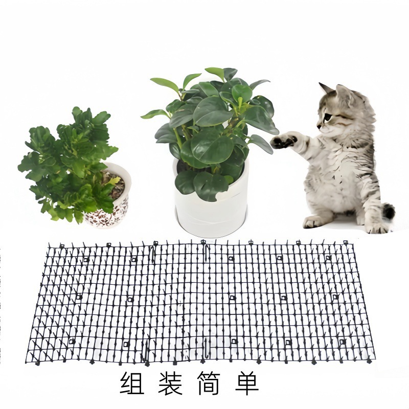 加大款黑色塑料防猫刺垫刺钉 驱猫钉垫 园艺 驱猫神器 防宠物抓爬