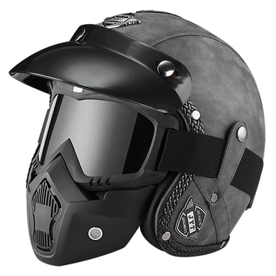 Motorcycle Safety Supplies | Electric Motorcycle Retro Helmet Men's
