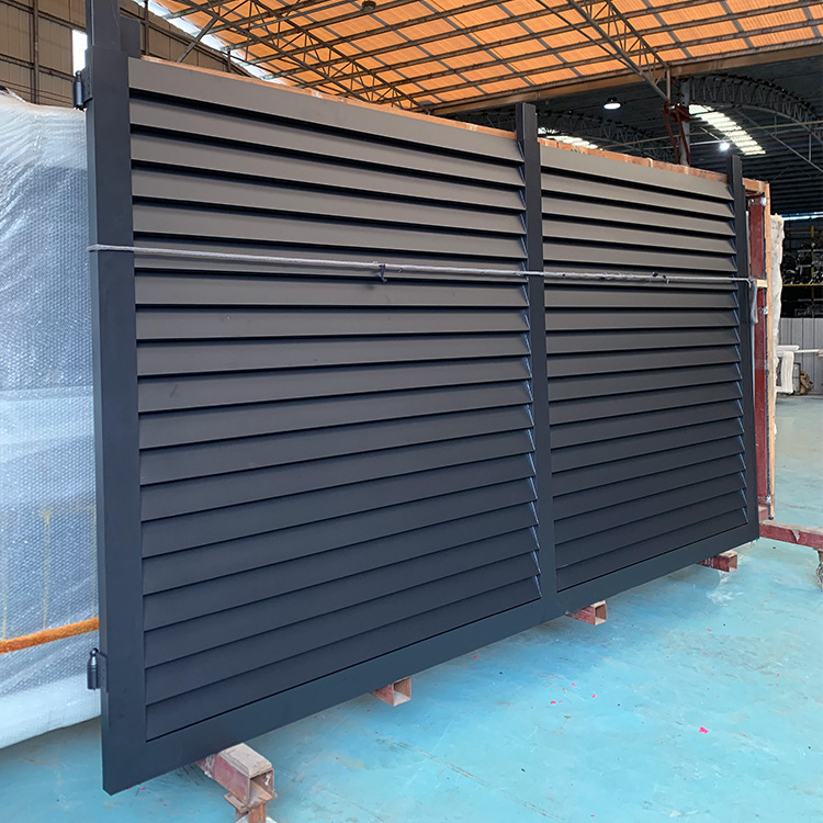 Factory direct aluminum alloy louver privacy courtyard gate villa outdoor aluminum art fence garden fence fence