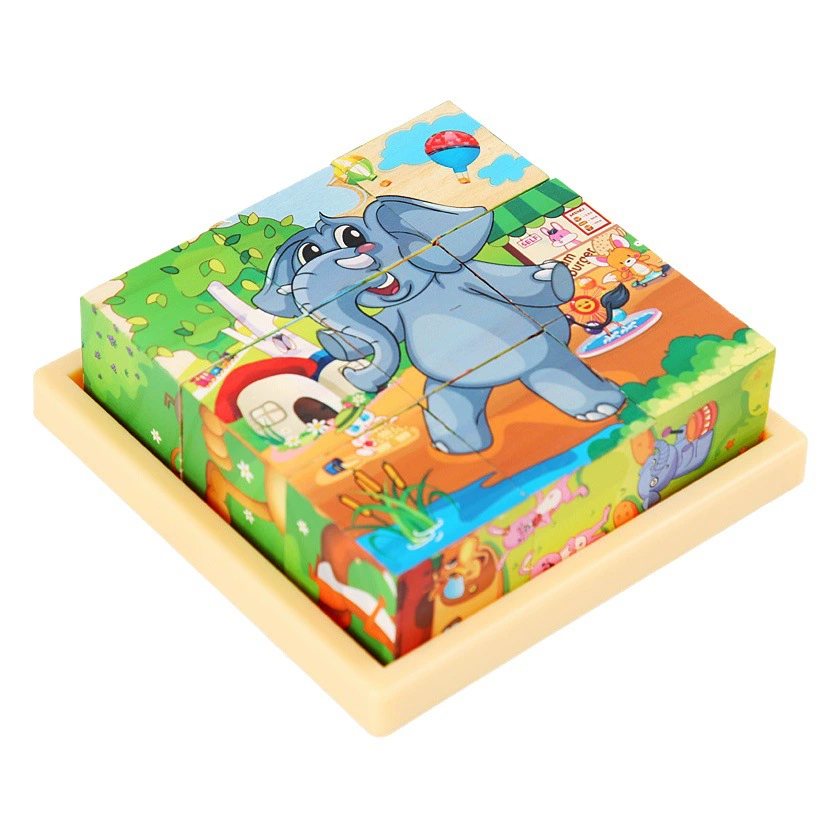 Шестигранная 3D стерео головоломка из девяти частей, головоломка для детского сада, детская собранная деревянная игрушка-раскладушка CPC CE