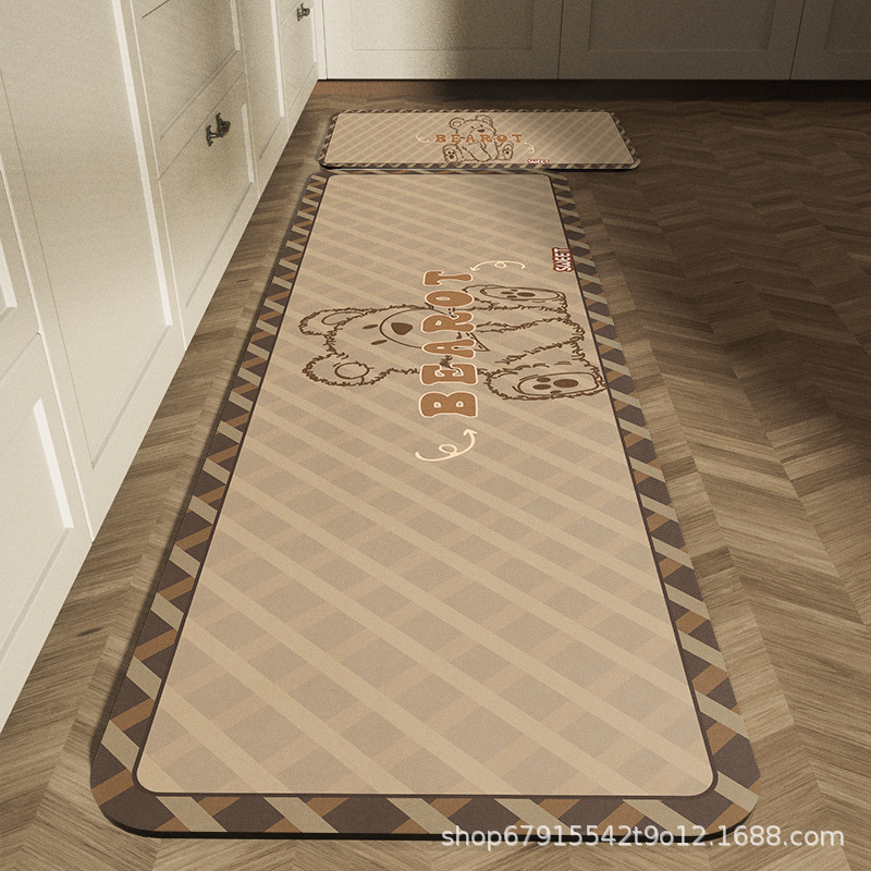 미끄럼 방지-카키 곰