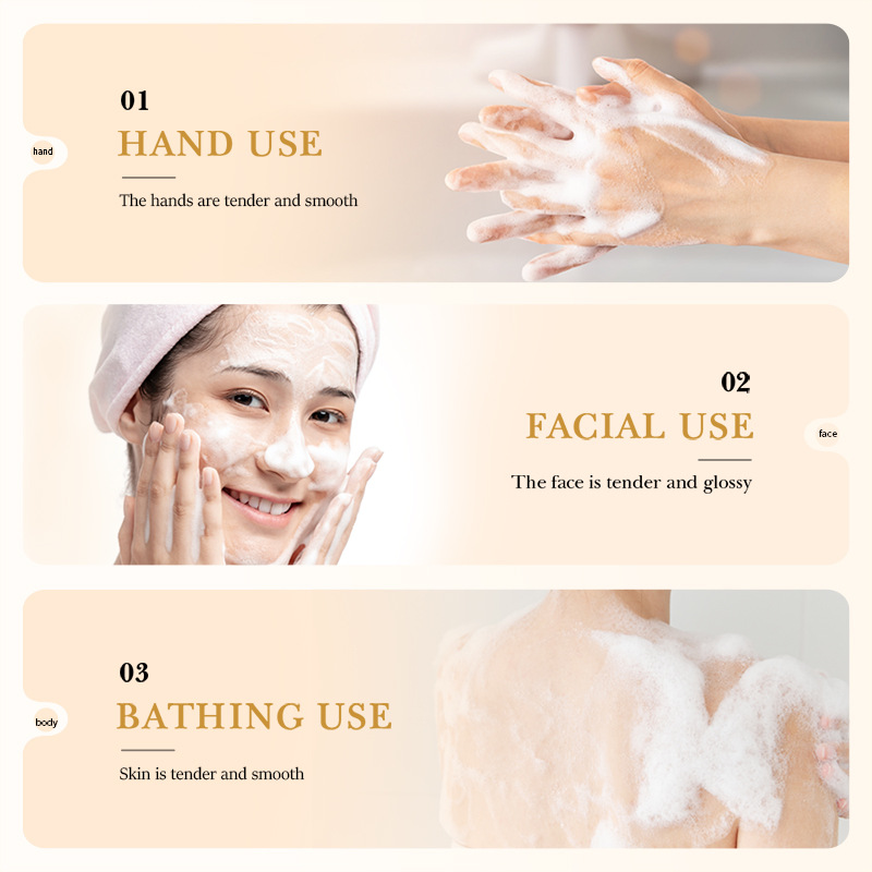 Todo en inglés BIOAOUA Jabón de puré de arroz Limpieza profunda Baño Lavado facial Jabón hecho a mano Jabón Comercio exterior transfronterizo