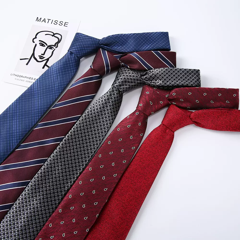 新款7cm提花领带现货源头厂家商务潮男女士正装涤纶丝jk领带批发