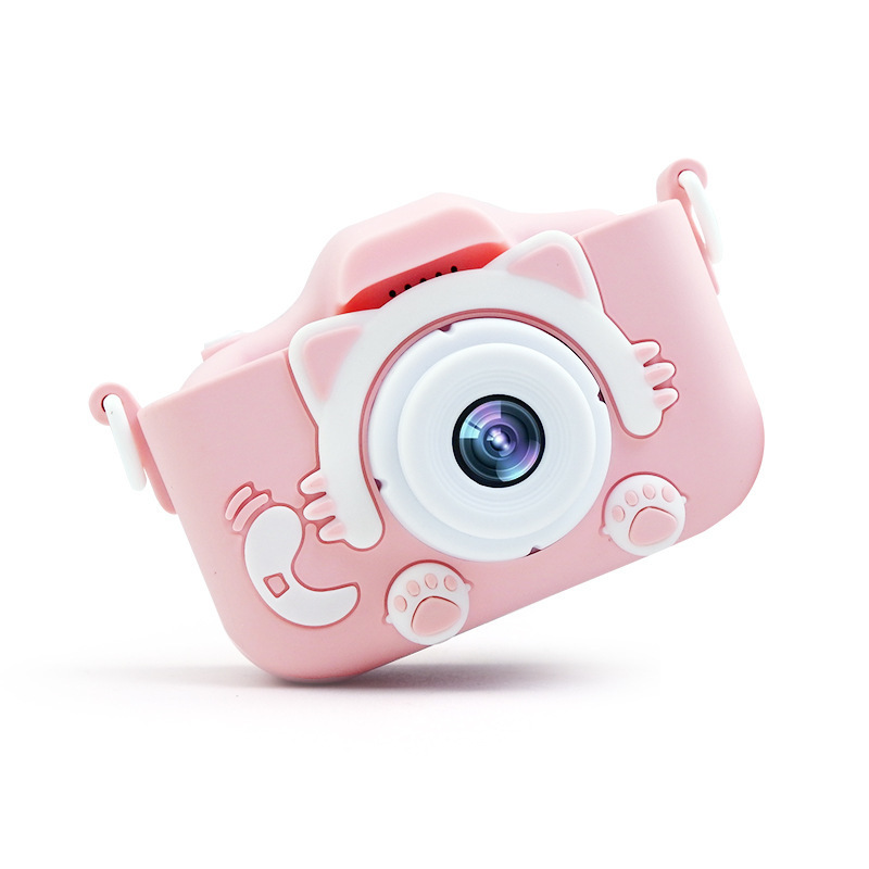 Funda protectora para cámara x2 de silicona para niños Mini gato lindo de dibujos animados Funda de silicona para cámara SLR resistente a la caída y la suciedad