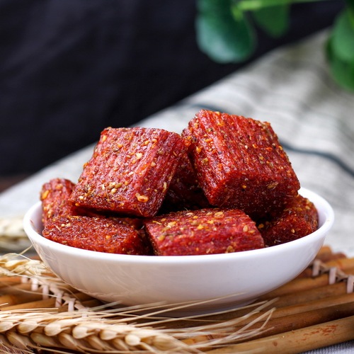Vegan Zhen Zai Spicy Sticks with Large Knife Meat Flavor, Mouth Burning, 203g per bag. Wholesale Full Box of 40 Bags of Vegan Meat Spicy Sticks and Gluten-Free Snacks