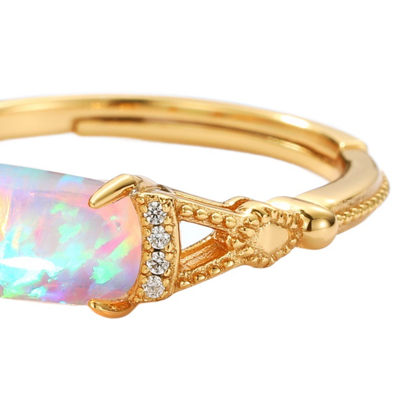 日韓軽豪華ファッション幻彩欧泊指輪S925純銀指戒活口シンプル風女祝日プレゼント卸売り