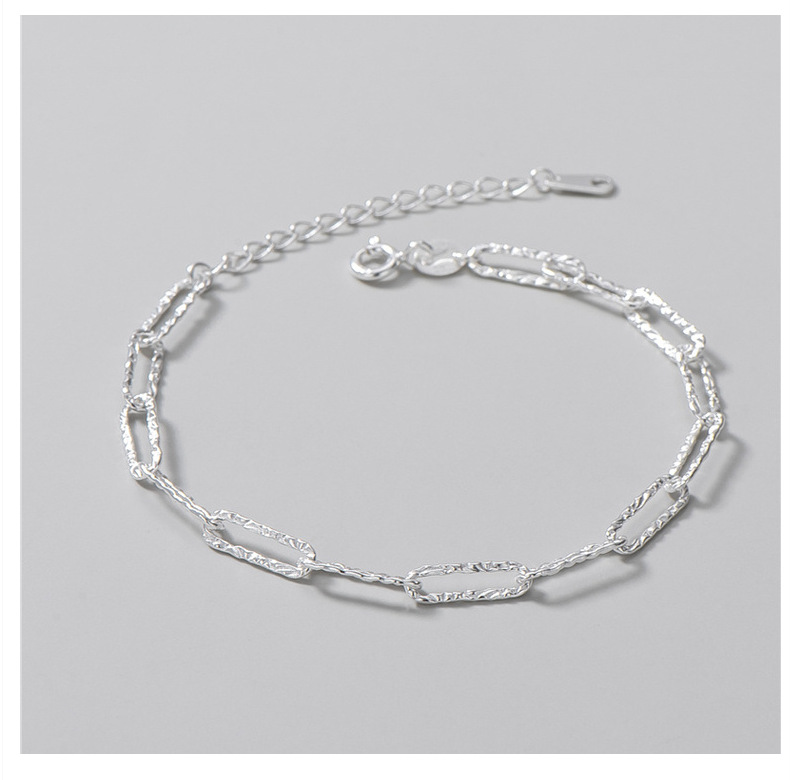 5g Weight 925 Sterling Silver Pendant Material Bracelets Classification 925 sterling silver Chain Material 1 Piece 925 Sterling Silver Solid Color 925 Sterling Silver Paperclip Chain Bracelets