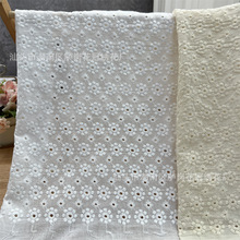 水溶棉布镂空刺绣面料 9088纯棉蕾丝绣花面料 服装帽子绣花布料