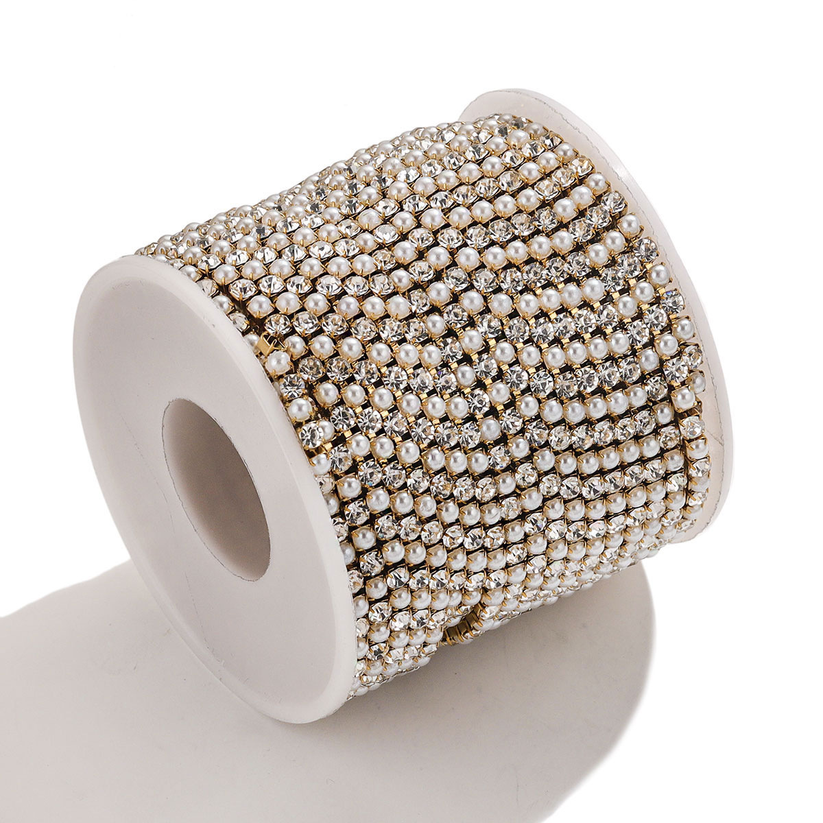 Acero inoxidable cristal perla garra cadena Ropa Accesorios vestido color cadena DIY joyería cadena diamante joyería cadena