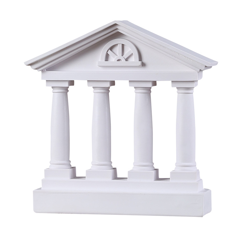  Greek Ancient City Architecture Model Temple Sculpture Resin Decoration Desktop Landscape Decoration Photographic Props