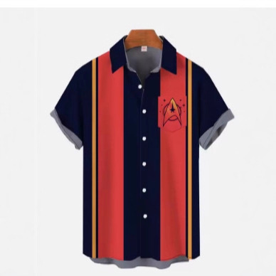 Men's 3D Dart Printed Shirt, Casual Beach Top with Lapel, Simple Stripe Plaid Casual Shirt