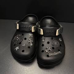 Amazonの人気のオリジナル下駄メタルクロス装飾バックルDIYアクセサリーレトロスタイルアッパーシューズフラワー