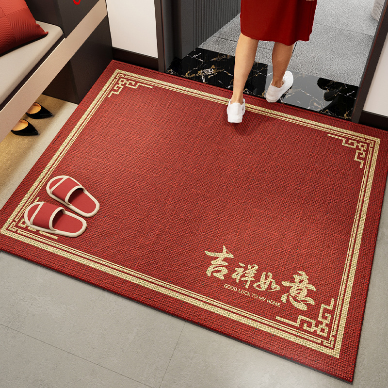 Padrão de imitação de linho - boa sorte - versão horizontal (modelo MAT) / 60*90cm