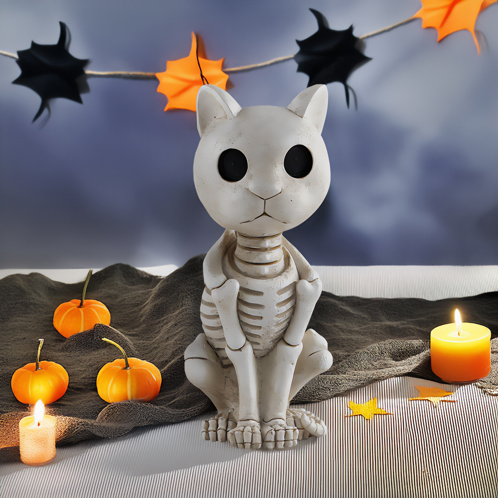  New Halloween Skeleton Skeleton Horse Ornaments Creative Desktop Ghost Festival Atmosphere Arrangement Resin Decoration Gifts