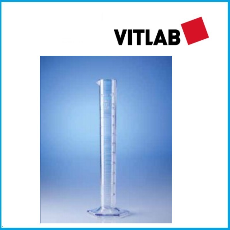 250ml无色凸起刻度量筒 SAN B级 65091 VITLAB品牌