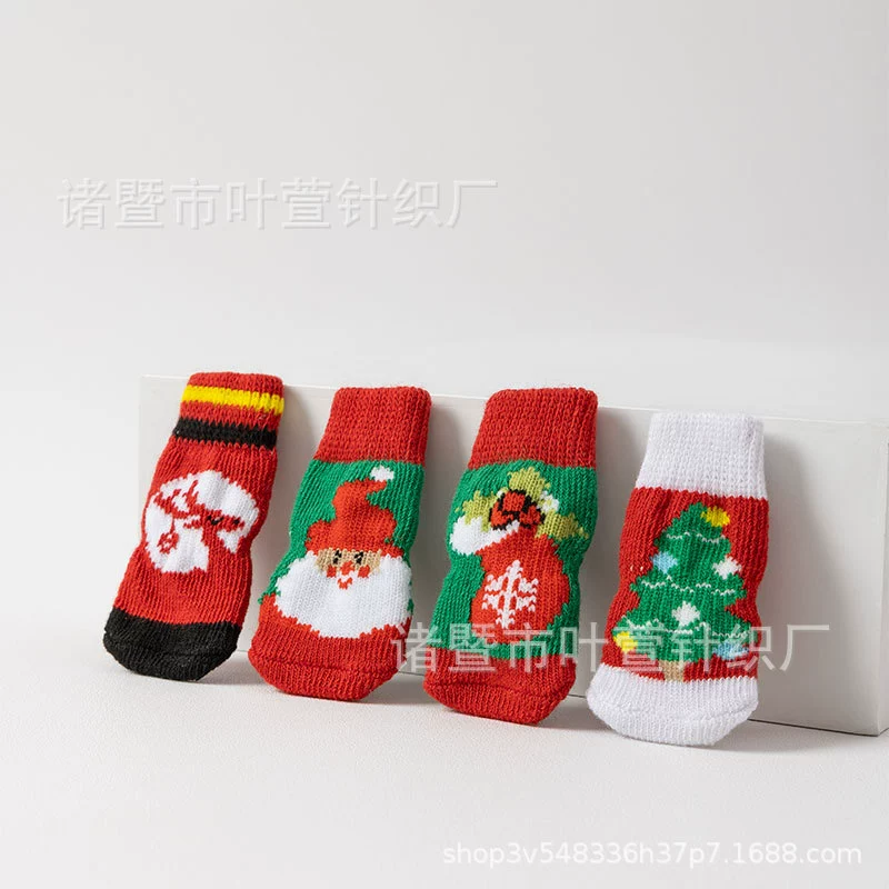 4 только PCS внешняя торговля рождественские носки мультфильм рождественские носки Санта-Клаус рождественская елка снеговик собачьи носки