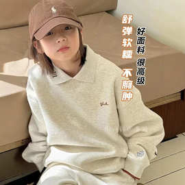 女童套装薄款儿童长袖卫衣裤子春秋2026新款运动帅气男大童衣服棉
