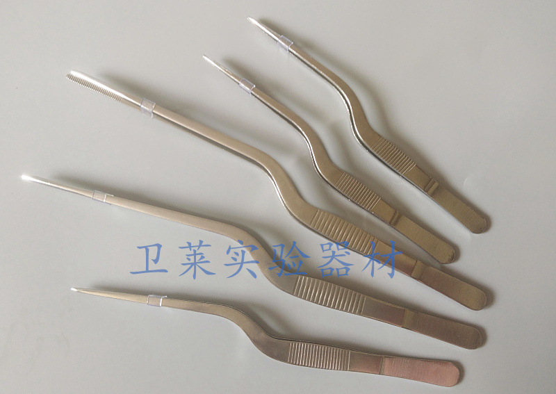 不锈钢枪状镊子 组培水培镊子接种器械14cm16cm20cm23cm26cm30cm