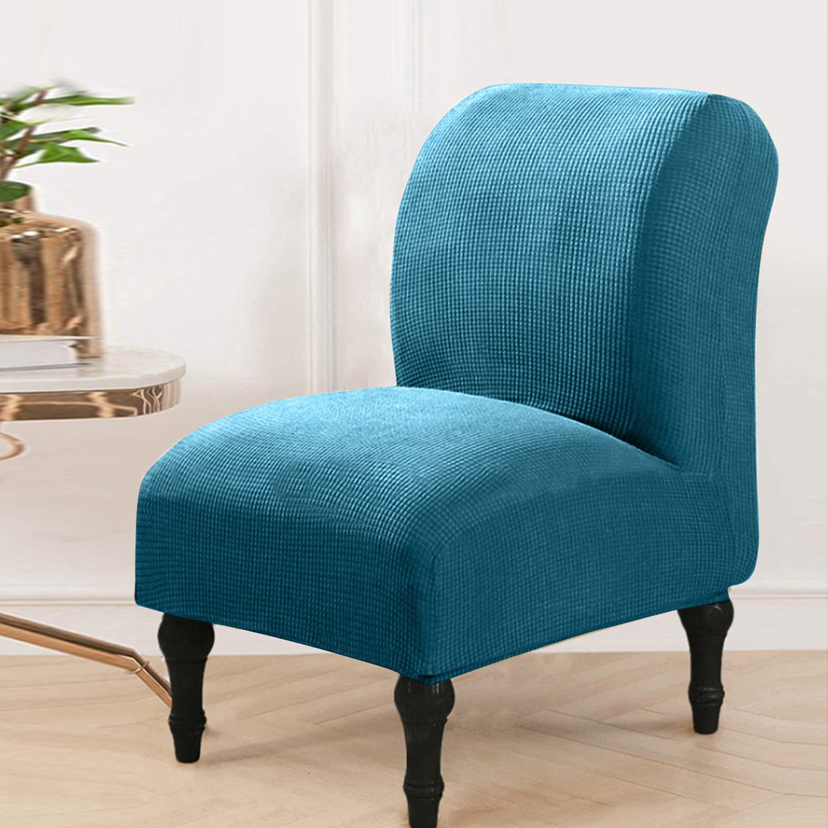 Transfronterizos sólidos elásticos de terciopelo tablilla gruesa general hotel una sola persona sin reposabrazos sofá tablilla gruesa