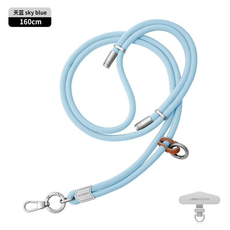 携帯電話ストラップ卸売 6MM 頑丈な手首編み紐 携帯電話ケース吊り下げ紐 汎用紛失防止携帯電話ストラップ シルバー|undefined