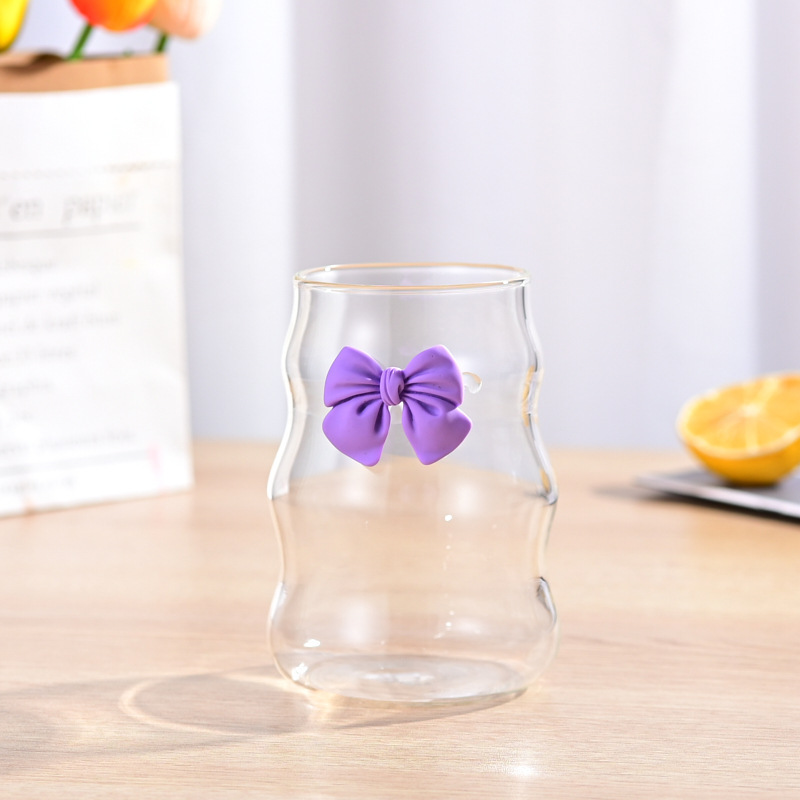 Taza en espiral Taza de bebida fría regordeta Taza de té con leche Taza de nube Taza de vidrio de café con pajita Taza de jugo de borosilicato alto