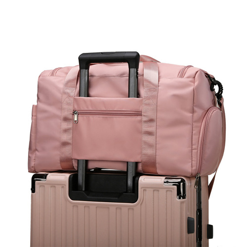  New Fitness Bag with Wet and Dry Separation, Yoga Bag, Short Trip Business Trip Airport Bag, Large Capacity Travel Bag with Independent Shoe Compartment