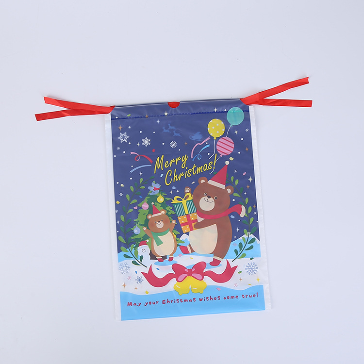 Christmas Gift Bag Drawstring Pull String Gift Bag Pulling Rope