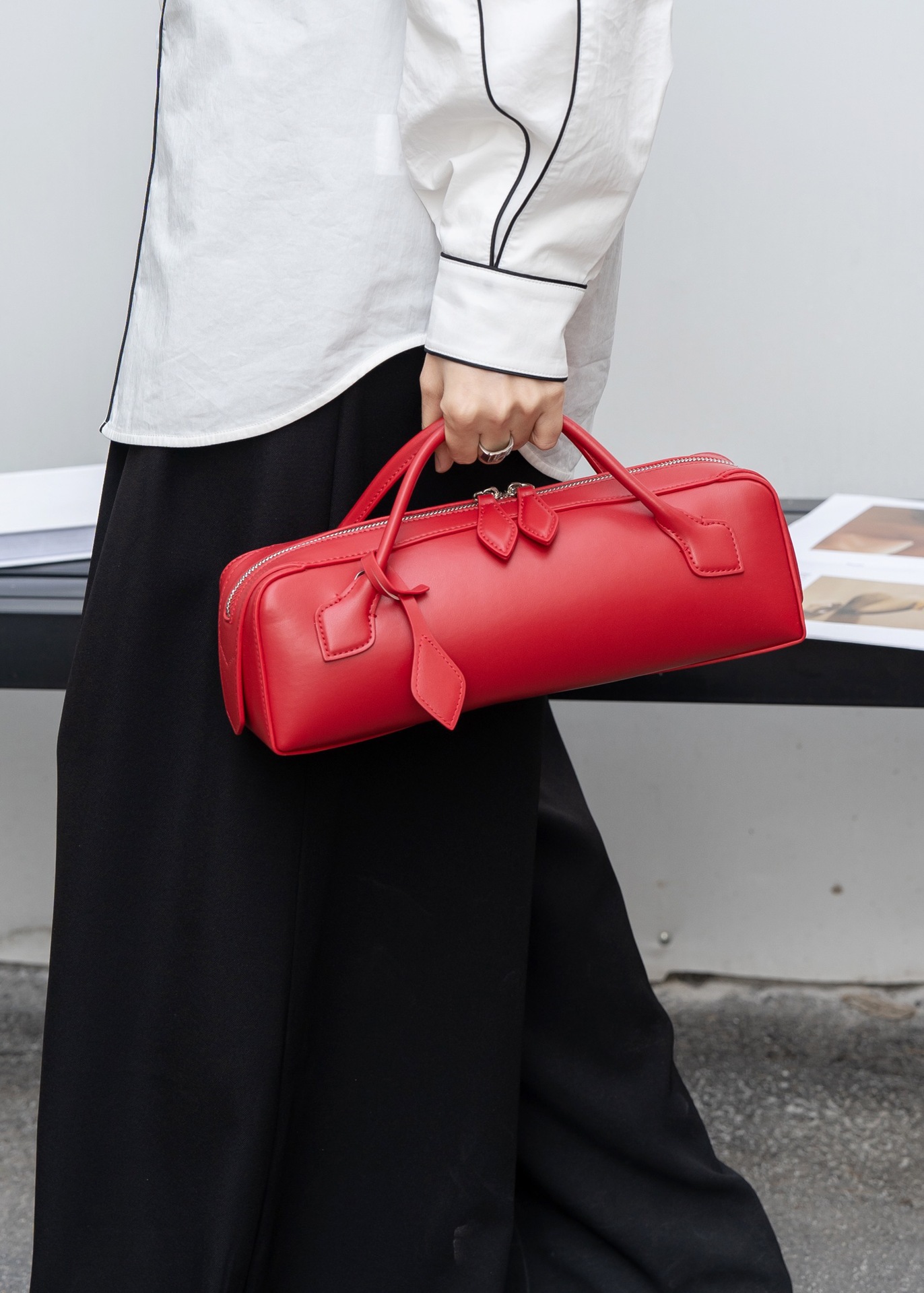 Cross-Border Niche French Baguette Bag Genuine Leather Shoulder Underarm Bag Luxury High-End Handbag - Thumbnail 8