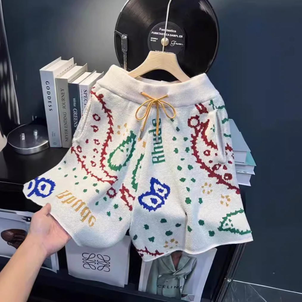 American High Street Retro Loose Cross-Border E-Commerce Summer Trendy Beach Shorts Paisley Floral Shorts Five-Point Pants for Men