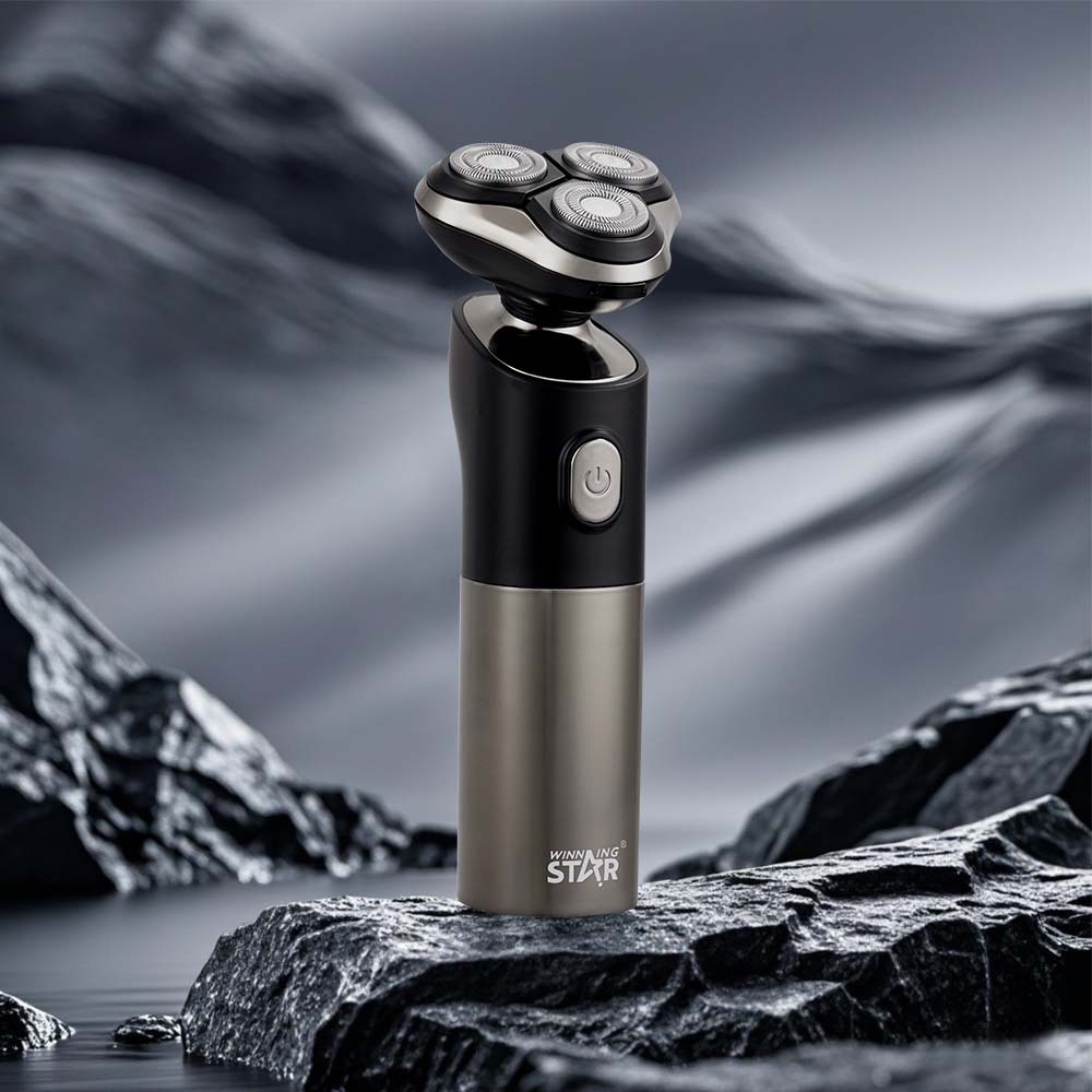 Winning Star Home impermeable pantalla digital inteligente recargable portátil de larga duración afeitadora eléctrica de 3 cabezas
