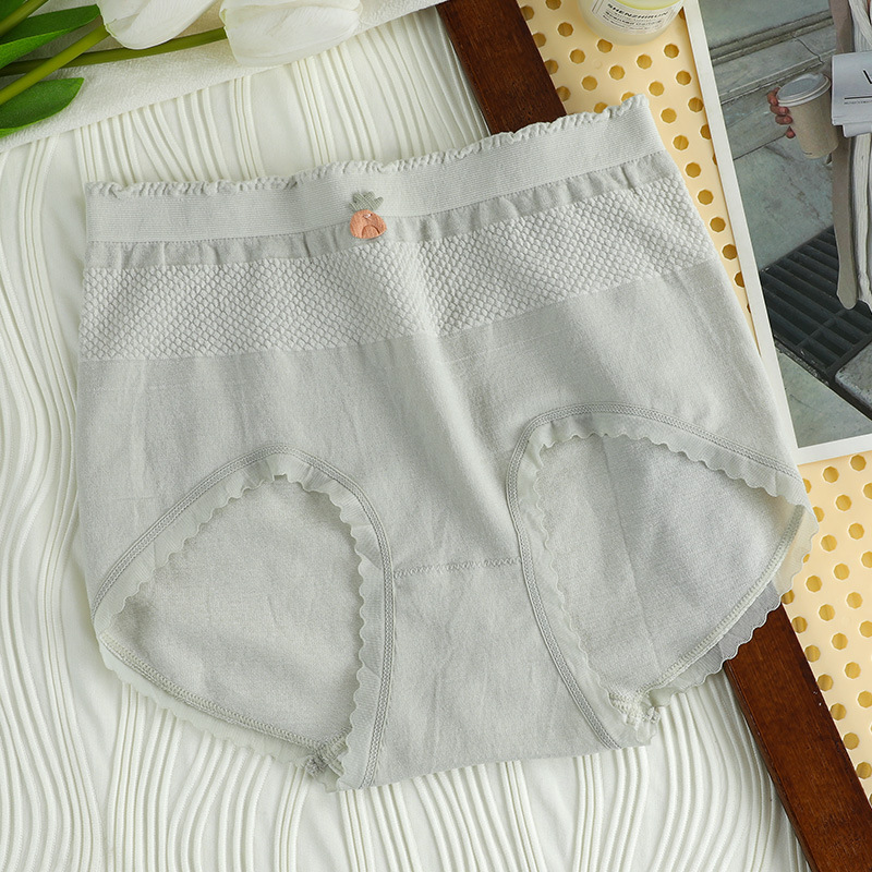 Ropa interior de mujer, entrepierna de algodón transpirable antibacteriana, cintura alta, pantalones cortos triangulares para niñas, sin costuras, ropa interior cómoda de gran tamaño al por mayor