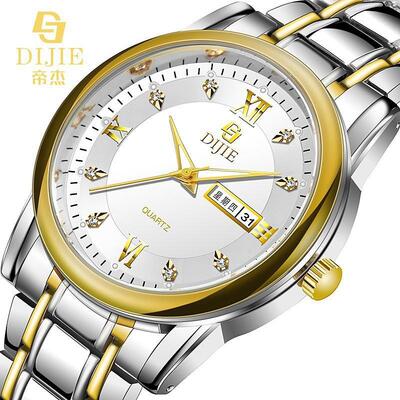 DLJ high-grade Korean Edition Audio network Trend Simplicity steel strip business affairs Domineering Noctilucent man watch